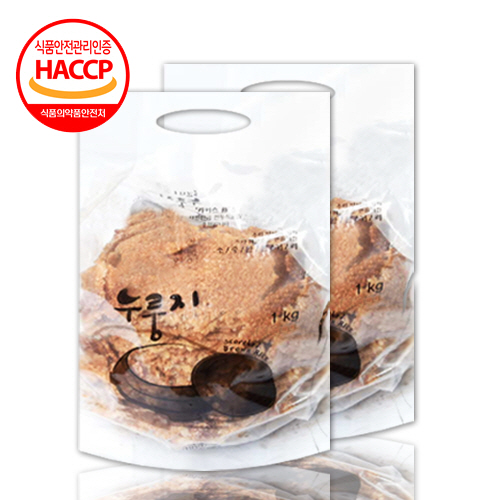 [전통 놋쇠판에 구운]오래구워구수한누룽지 1kg*2