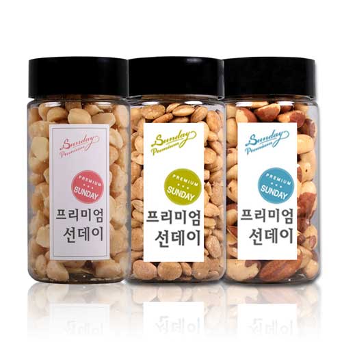 [선데이견과]마카다미아220g+사차인치200g+브라질넛230g