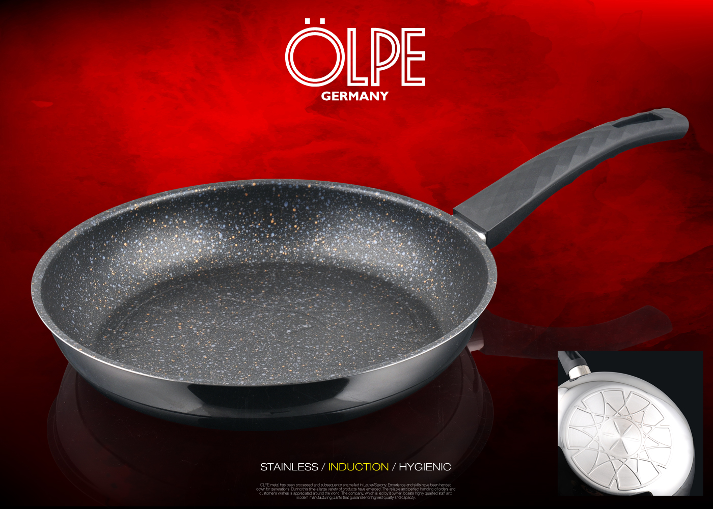[독일올페] 엘레간트 3PLY(통3중)  28CM 후라이팬 OLP-28F
