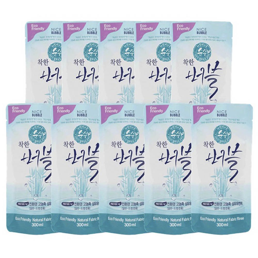 km착한버블 친환경 섬유유연제 300ml 10p