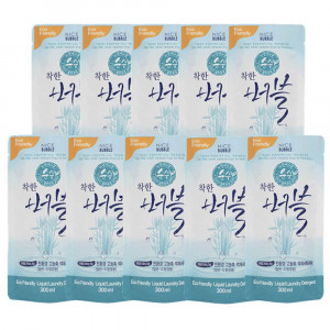 km착한버블 친환경 액체세탁세제 300ml 10p