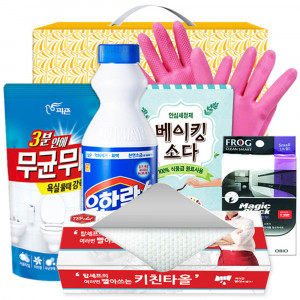 km무균무때 유한락스 탑셰프베이킹소다300리필 빨아쓰는키친타올 비닐고무장갑32cm 매직블럭소형(6종)