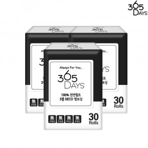 km365데이즈 100%천연펄프 3겹 롤화장지 (25m*30롤) X3ea