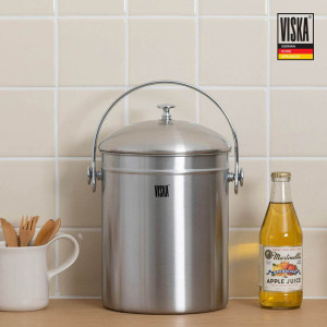 km비스카 스테인레스 스틸 5L 음식물 쓰레기통 VK-500L