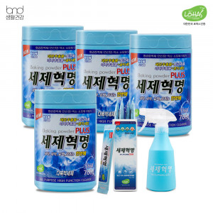 km세제혁명 플러스 다목적세제 프리미엄 700g*4+파우치(20g*5)+분무기