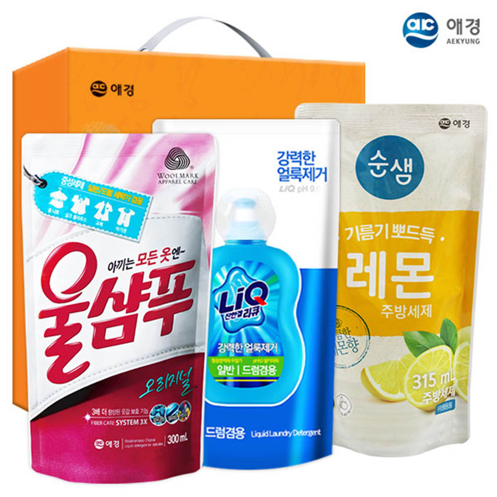km애경 울샴푸 리큐 순샘레몬315리필(3종)
