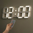 km국산 플라이토 3D LED 인테리어 벽시계 LG전구 38cm_크림화이트
