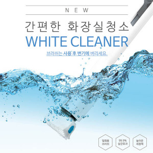 kmONU 화이트 크리너 화장실 청소기 세트 (핸들1개+리필1팩(8장))