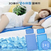 km특허받은 3D매쉬 냉수마찰 물매트(매트+베개) 1+1