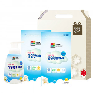 km프레시웰 항균핸드워시용기 1개, 리필 2개세트