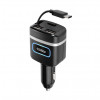 [km]루피 QC3.0 USB2포트 차량용충전기(타입C,자동감김) CGR2006AT
