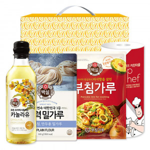 [km]CJ 백설 카놀라유+밀가루+부침가루+키친타올(4종)