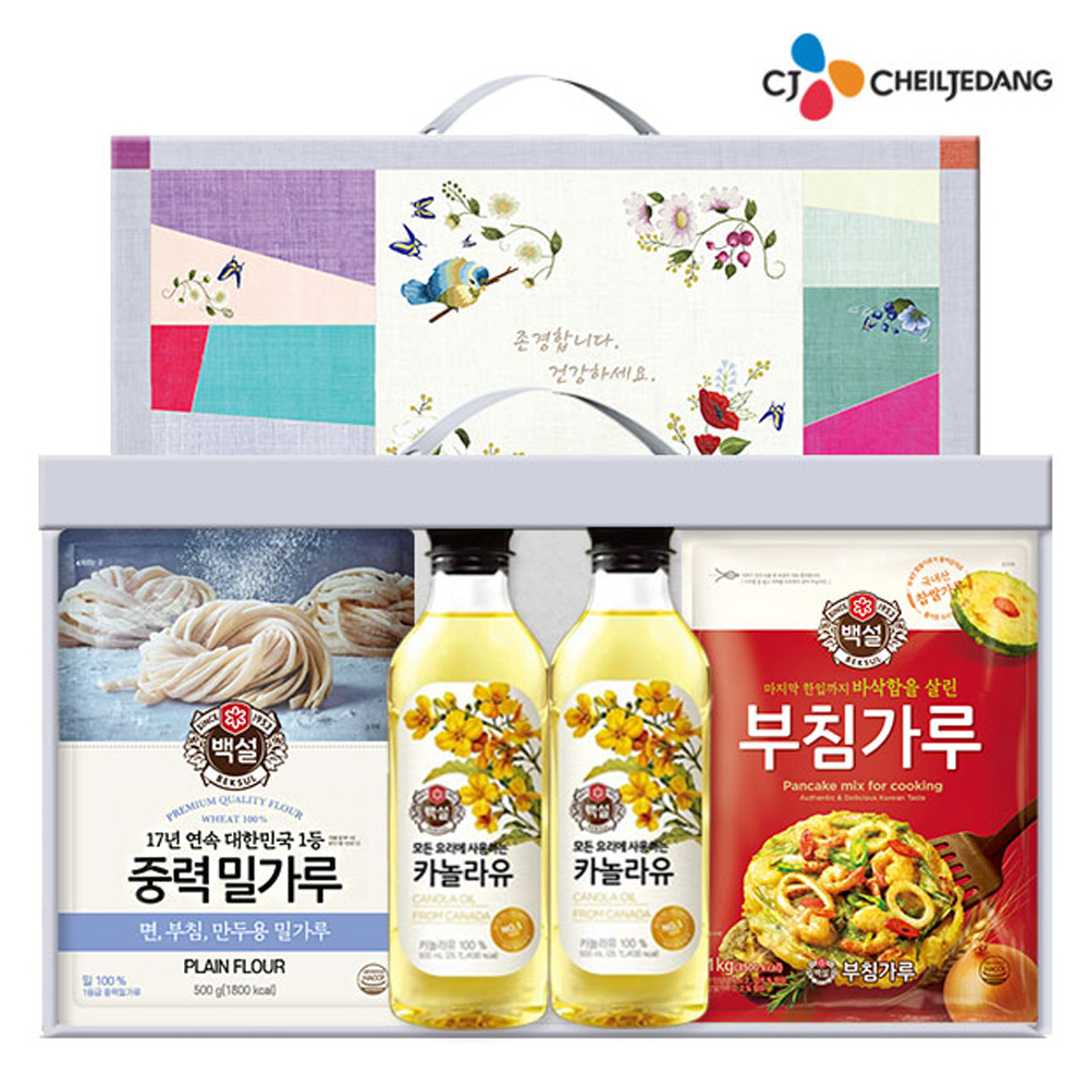 [km]CJ 백설 카놀라유2P+밀가루+부침가루(4종)