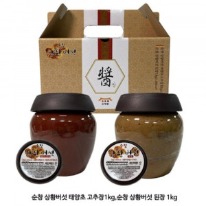 [km][순창] 상황버섯 고추장, 된장 세트 (각1kg, 2입)