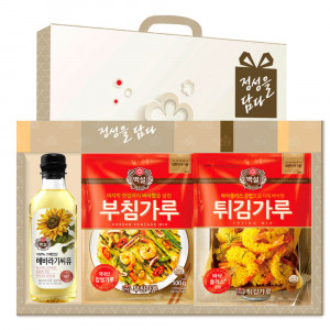 [km]백설 해바라기유,부침가루,튀김가루3종세트