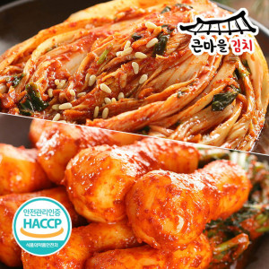 [km]국내산100% 큰마을김치 HACCP 배추김치2kg+총각김치2kg