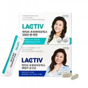 [km]락티브 프로바이오틱스 패밀리 유산균(350mg x 30캡슐) x 3개+ 프리바이오틱스 5000 앤 아연(6g x 30포) x 3개 / 3개월분