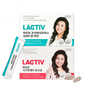 [km]락티브 시크릿케어 유산균 350mg x 30캡슐+ 프리바이오틱스 5000 앤 아연 6g x 30포 / 1개월분