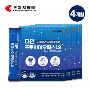 [km]조아제약 다인유산균19 프로바이오틱스 + 프리바이오틱스 2000mg x 120포