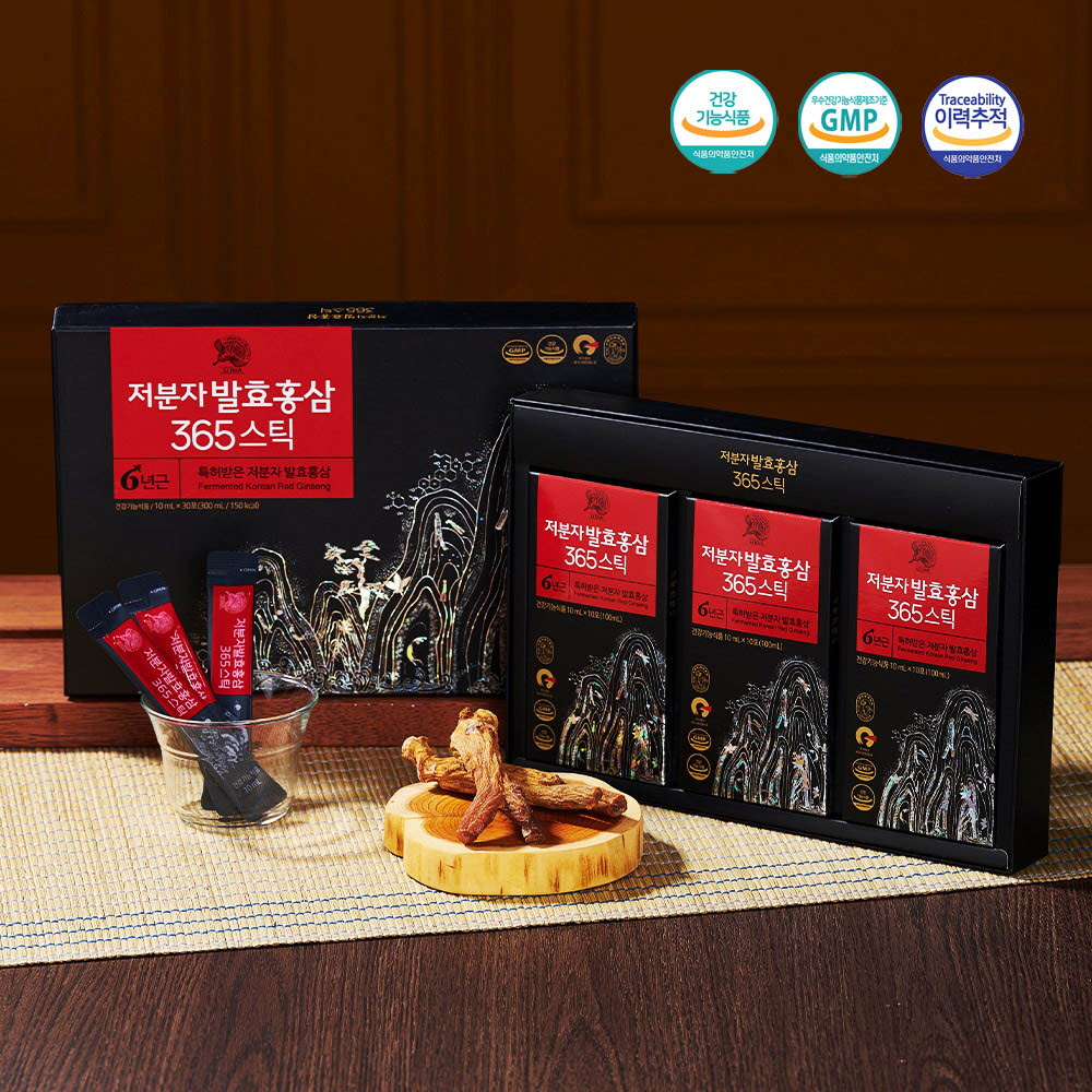 [km]천일삼 저분자발효홍삼 365 스틱 10g x 30포