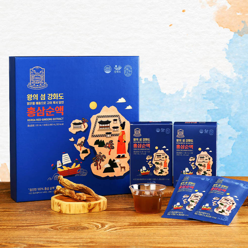 [km]천일삼 왕의섬 강화도 홍삼순액 80ml x 30포