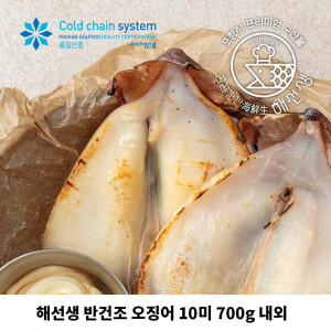 [km]해선생 반건조 오징어 10미 700g 내외 (원양산)