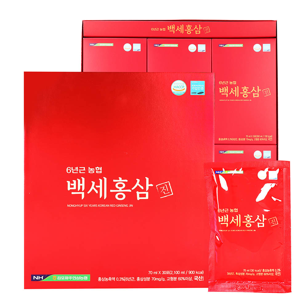 [km]김포파주인삼농협 백세홍삼 진 (70 mlx30/ 쇼핑백 포함)