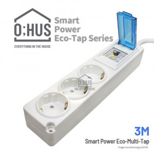 [km]오후스 Eco-Tap series 누전차단형 고전력 3구 선길이 3M/휴대용 에코파우치 증정