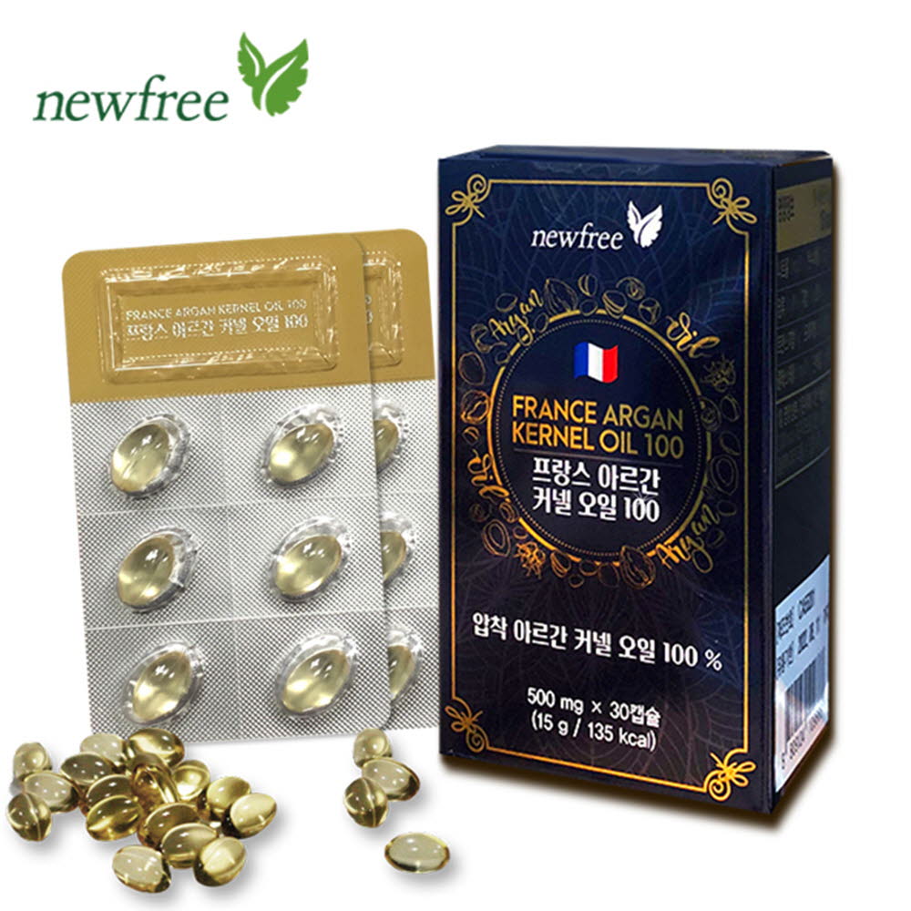 [km]뉴프리 프랑스 아르간 커넬오일 100 (500mg x 30캡슐)