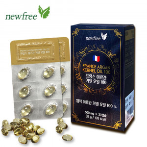 [km]뉴프리 프랑스 아르간 커넬오일 100 (500mg x 30캡슐)