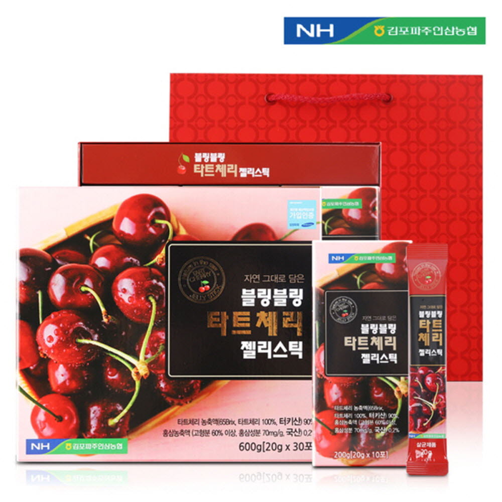 [km]김포파주인삼농협 블링블링 타트체리 젤리스틱 20g x 30포