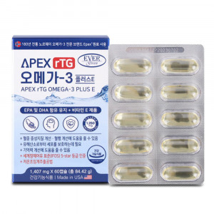 [km]에버그린 에이펙스 알티지 오메가-3 비타민E 1,407mg x 60캡슐