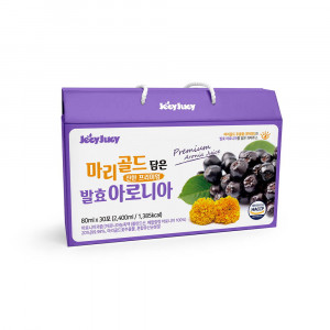 [km]제시쥬시 마리골드 담은 진한 프리미엄 발효 아로니아 주스 80ml*30포/물티슈10매입x5개증정(재고소진시까지)