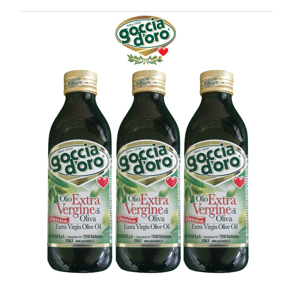 [km]이태리 고차도르 냉압착 올리오 엑스트라 버진 올리브 오일 500ml 3병 세트 (안전포장)