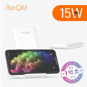 [km][리큐엠] 15W 듀얼코일 고속 무선충전 패드 거치대 QWC-B1500