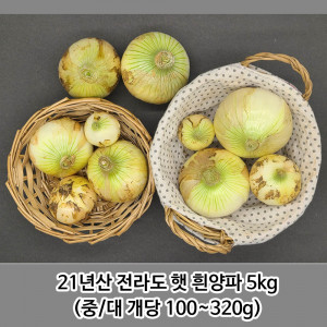 [km]21년산 전라도 햇 흰양파 5kg(중/대 개당 150~320g)