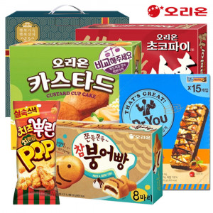 [km]오리온 간식이필요해5종3호(카스타드,초코파이,참붕어빵,닥터유에너지바15개,치즈뿌린치킨팝)