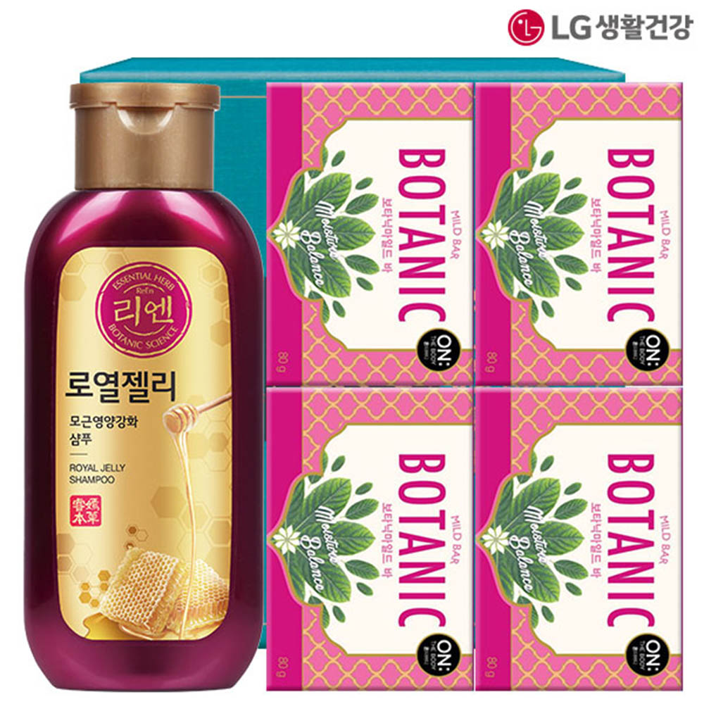 [km]엘지 리엔한방샴푸 온더바디비누4P(5종)