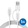 [km]타입C → 타입C USB A 이중 고속충전케이블 1M UC2084C