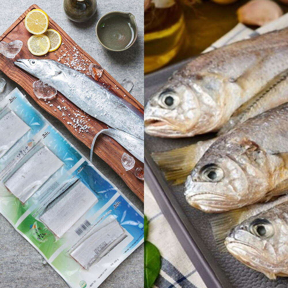 [km]해올찬 제주 혼합세트 은갈치(220~250g) 3마리 + 참조기 (60g 내외) 12마리