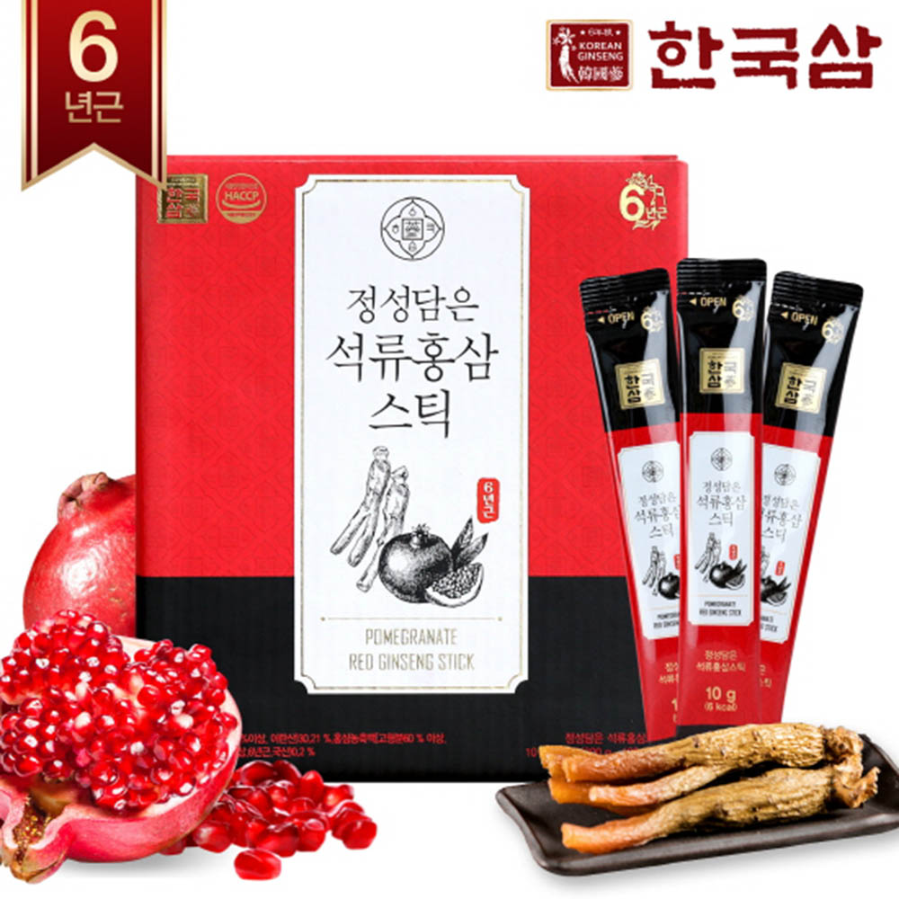 [km]한국삼 6년근 정성담은 석류홍삼스틱 실속포장 10g x 30포