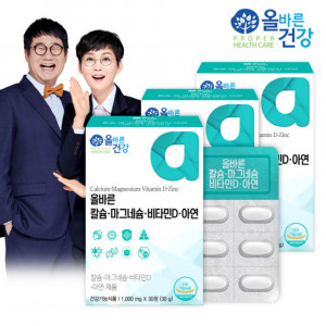 [km][올바른건강]올바른 칼마디아연 1,000mg x 30정 x 3박스