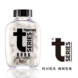 [km]티시리즈 고체치약 보틀형 60정/페퍼민트향
