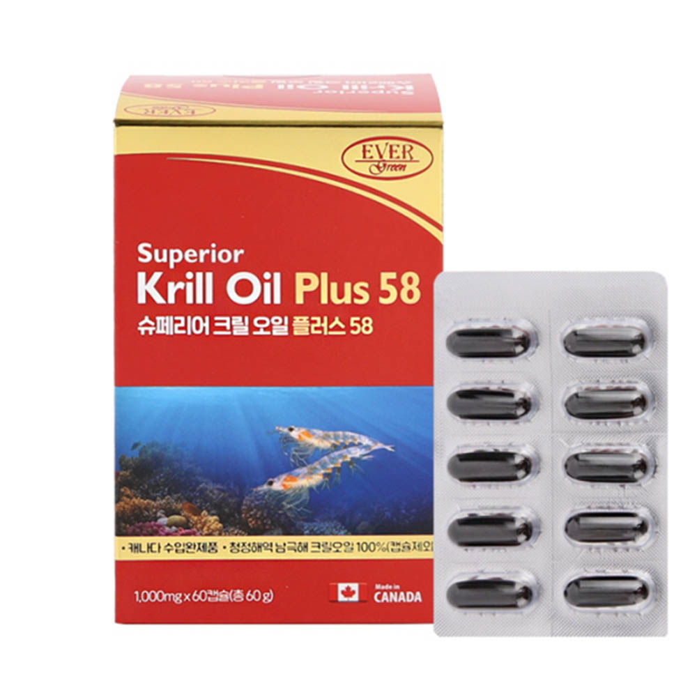[km]에버그린 슈페리어 크릴오일플러스58 1,000mg X 60캡슐