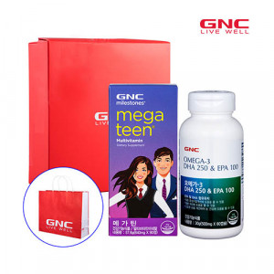 [km]GNC 청소년건강세트(메가틴 90정 90일분 * 오메가3 DHA250&EPA100 60캡슐 30일분)