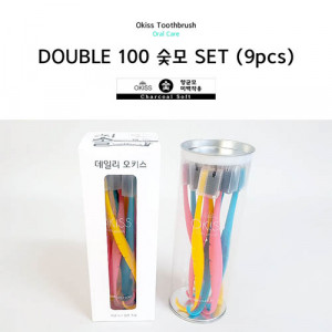 [km]오키스 혀클리너 겸용칫솔 세트, BBC 숯모 9pcs/ 색상랜덤