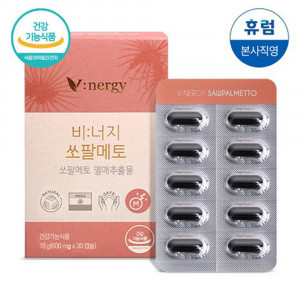 [km]휴럼 비너지 쏘팔메토 마카 올리브오일 전립선 건강 600mgx30캡슐