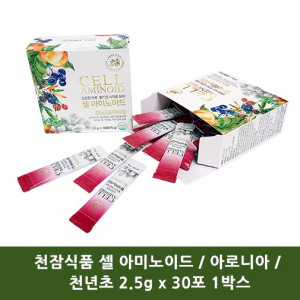 [km]천잠식품 셀 아미노이드 / 아로니아 / 천년초 2.5g x 30포 1박스