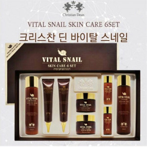 [km]크리스찬 딘 바이탈 스네일8종 (토너, 에멀전, 화이트닝에센스, 안티링클에센스, 영양크림, 아이크림, 여행용 2종)