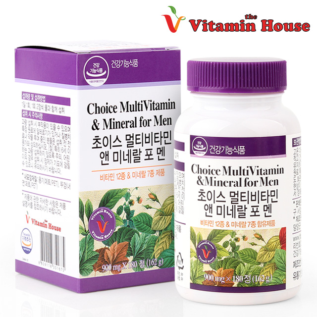 [km][비타민하우스]초이스 멀티비타민 앤 미네랄 포 맨(900mg*180정)